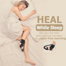 Load image into Gallery viewer, Plantar Fasciitis Night Splint Sock - Customizable Support for Plantar Fascia / Achilles Tendonitis / Heel Pain Relief for Women & Men | Soft Plantar Fascia Brace for Night Sleeping|One Size Fits Most