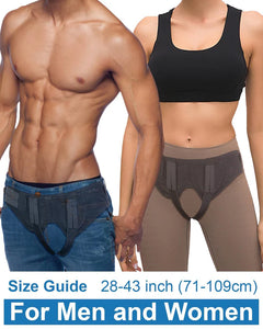 Universal Hernia Belt for Men Women: CutToFit Double/Single Inguinal/Sports Hernia Truss Left Right Rupture Support w/ Ergonomic Groin Straps 4 Compression Pad|Pre&Post Surgery Pain Relief Rehab Brace