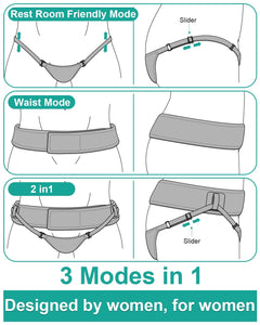 Lightweight Pelvic Support Belt for Pregnancy-Trimmable 2 in 1 Back Brace&Pelvic Floor Band