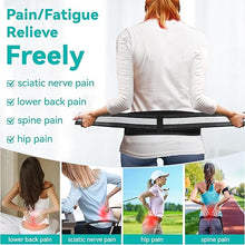 画像をギャラリービューアに読み込む, Lightweight Back Brace for Lower Back Pain Under Clothes - Relief from Sciatica, Hip and Spine Pain - Breathable &amp; Adjustable Lumbar Support Belt for Home, Work and Exercise - Suitable for Women&amp;Men