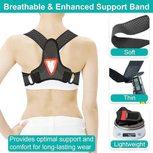 Load image into Gallery viewer, Breathable Posture Corrector for Women Men - Lightweight and Soft Upper Back Brace for Pain Relief from Shoulder, Neck, Clavicle/Upper Spine Straightener Support for Hunchback Bad Posture Under Clothes
