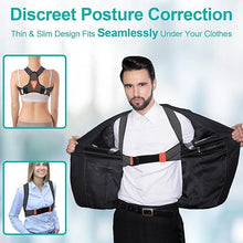 Load image into Gallery viewer, Breathable Posture Corrector for Women Men - Lightweight and Soft Upper Back Brace for Pain Relief from Shoulder, Neck, Clavicle/Upper Spine Straightener Support for Hunchback Bad Posture Under Clothes