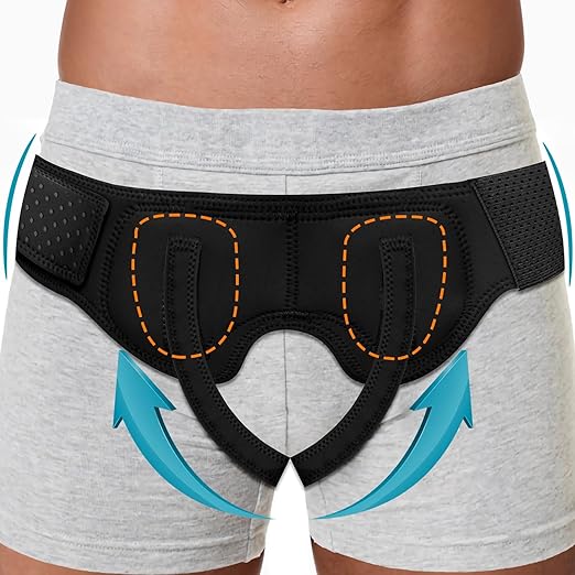 Universal Hernia Belt Truss for Men & Women - Custom Fit Double/Single Inguinal/Sports Hernia Support Groin for Left Right|Upgraded Hernia Braces w/ Adjustable Straps for Pre&Post Surgery Pain Relief