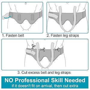 Universal Hernia Belt Truss for Men & Women - Custom Fit Double/Single Inguinal/Sports Hernia Support Groin for Left Right|Upgraded Hernia Braces w/ Adjustable Straps for Pre&Post Surgery Pain Relief