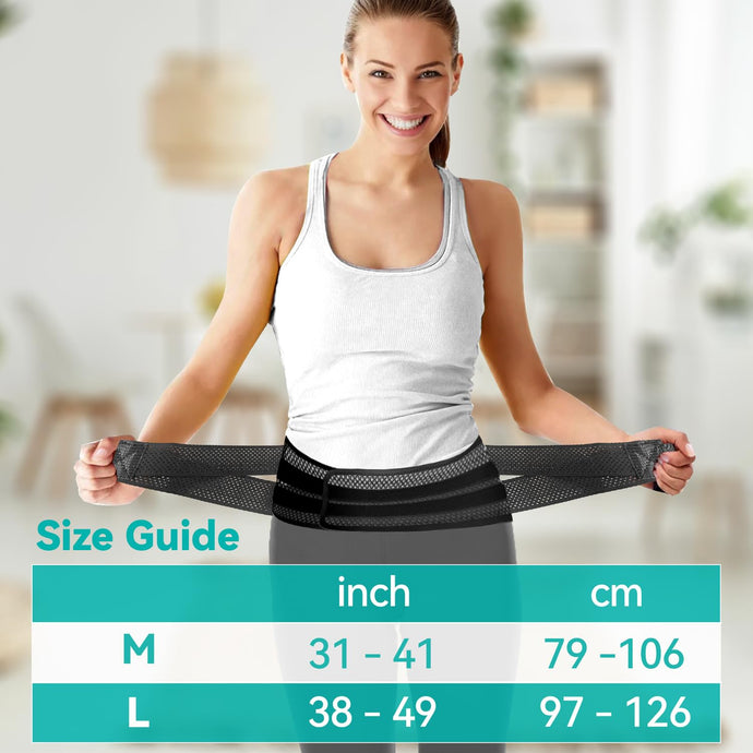 Light Weight & Breathable Back Brace for Women and Men Lower Back Pain Relief, Lightweight Women Lumbar Back Support Belt, Faja Trabajo Lumbar Para la Espalda Mujer, Herniated Disc, Sciatica and Scoliosis Relief