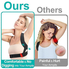 Load image into Gallery viewer, Breathable Posture Corrector for Women Men - Lightweight and Soft Upper Back Brace for Pain Relief from Shoulder, Neck, Clavicle/Upper Spine Straightener Support for Hunchback Bad Posture Under Clothes