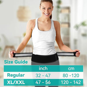 Lightweight Back Brace for Lower Back Pain Under Clothes - Relief from Sciatica, Hip and Spine Pain - Breathable & Adjustable Lumbar Support Belt for Home, Work and Exercise - Suitable for Women&Men