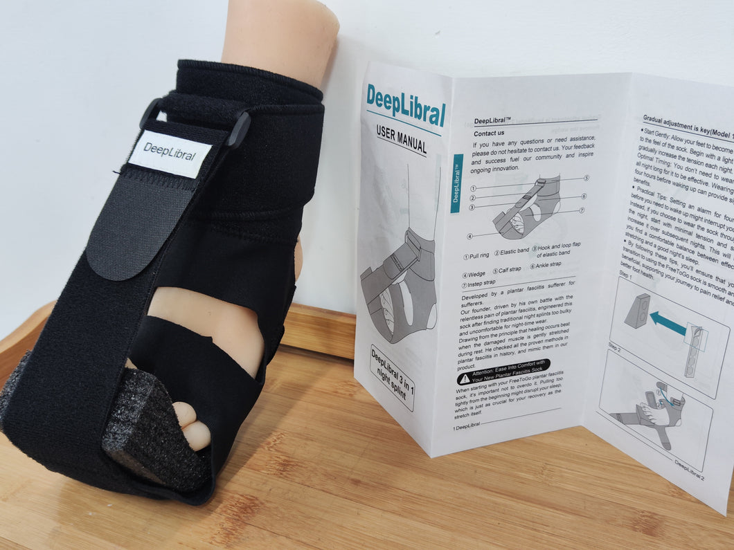 DeepLibral Fascia Socks-Customizable Support for Plantar Fascia / Achilles Tendonitis / Heel Pain Relief for Women & Men